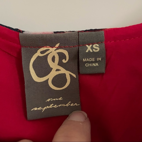 Anthropologie One September Zuri Midi Red Floral Dress XS - Picture 5 of 12